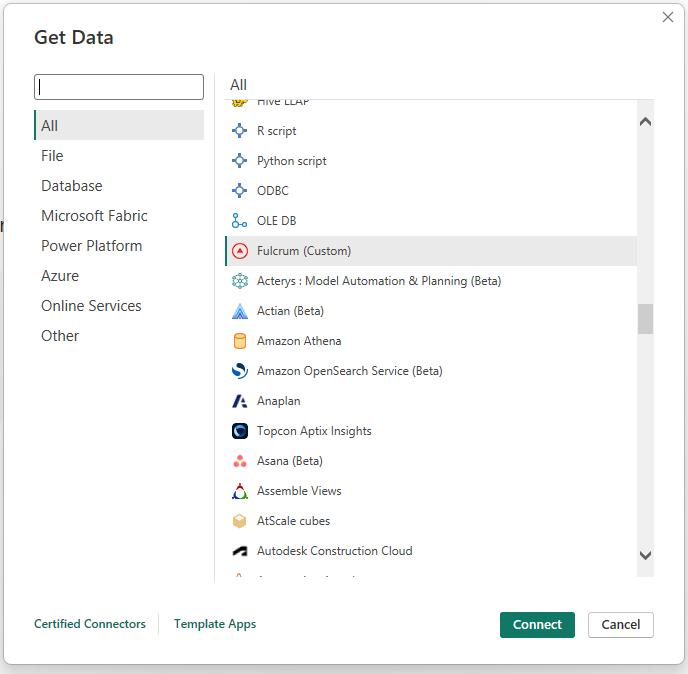 Fulcrum Power BI Connector