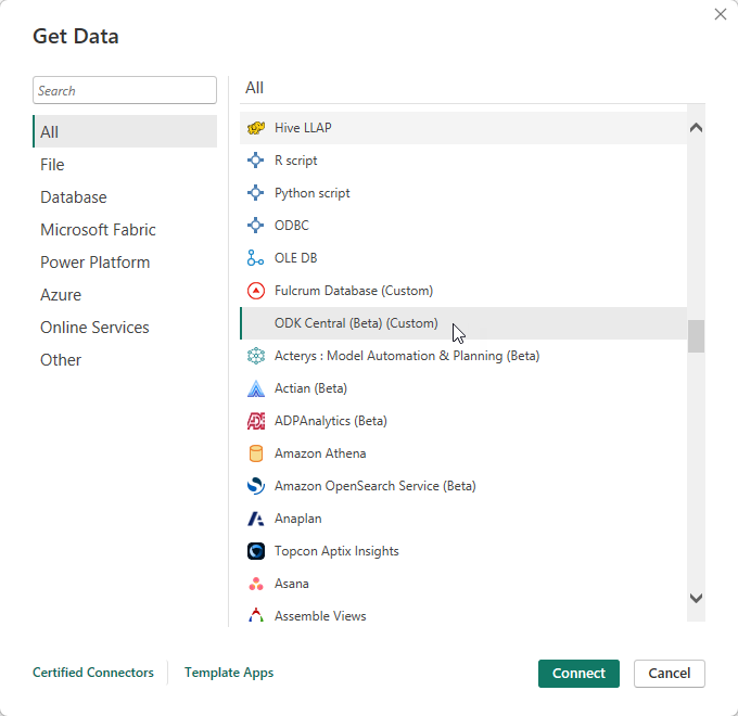ODK Power BI Connector